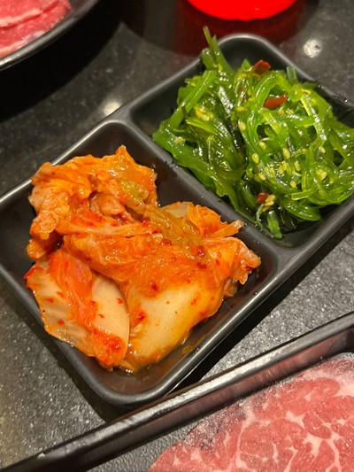 กิมจิและยำสาหร่าย