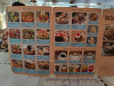 ป้ายราคาหรือสมุดเมนู