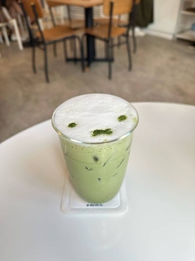 Iced matcha latte