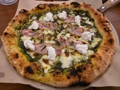 Bacon Pesto Ricotta Pizza