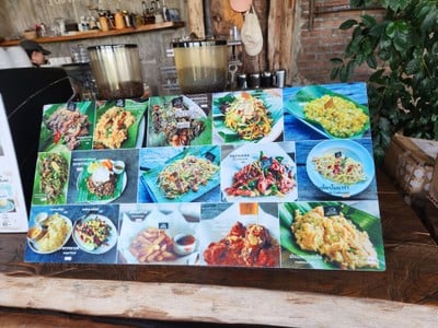 ป้ายราคาหรือสมุดเมนู