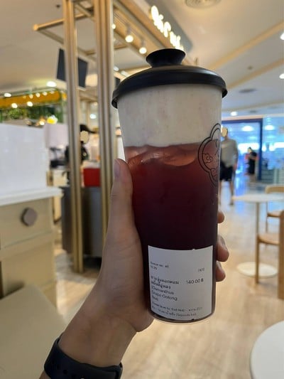 ชาองุ่นดอกหอมหมื่นลี้อู่หลง + ครีมชีส