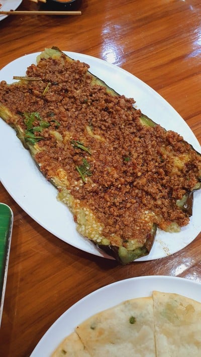หมูสับมะเขือยาว
