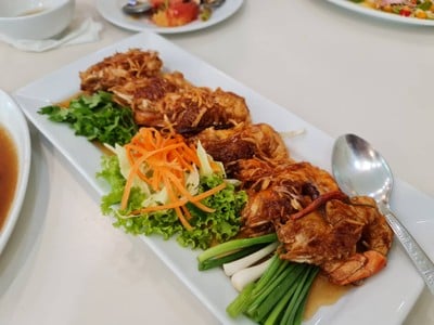 กุ้งราดซอสมะขาม