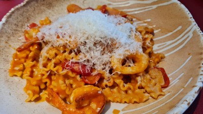 Pasta Pink Sauce Seafood