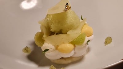 Apple Yuzu Lime Pavlova