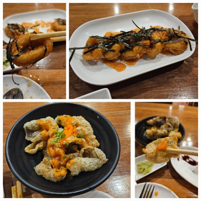 สลัดหนังปลาแซลม่อนทอดกรอบ