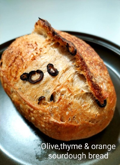 Olive,Thyme &Orange Sourdough Bread