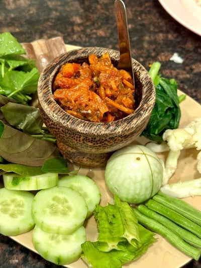 น้ำพริกกุ้งเสียบ