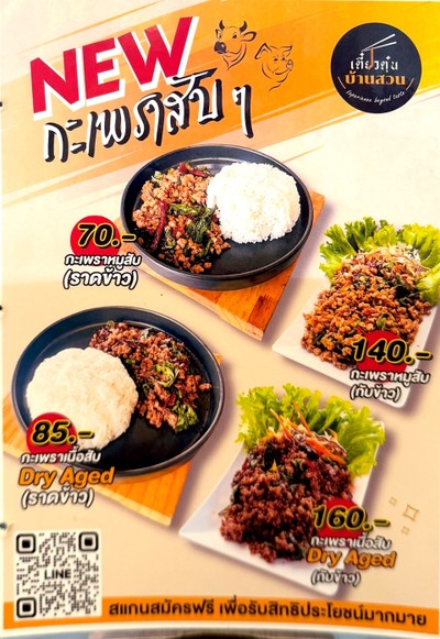 ป้ายราคาหรือสมุดเมนู