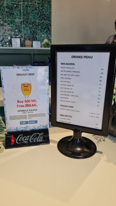 ป้ายราคาหรือสมุดเมนู