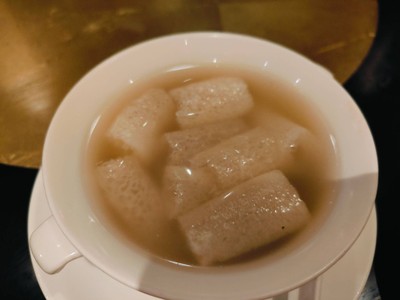 ซุปเยื่อไผ่ตุ๋นเห็ดหอมน้ำใส