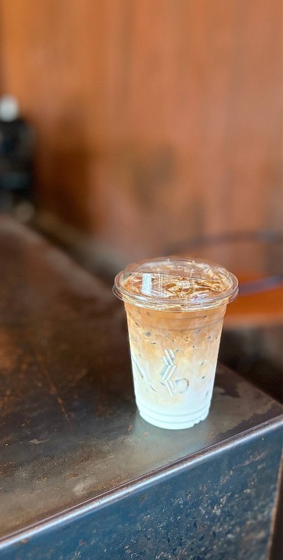 ☕️ Iced Caffe Latte. (Price 110 Baht.)