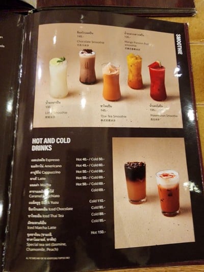 ป้ายราคาหรือสมุดเมนู