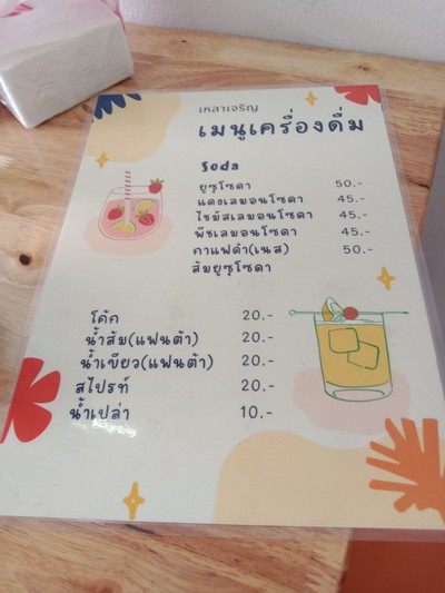 ป้ายราคาหรือสมุดเมนู