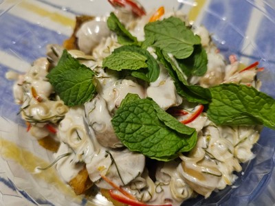 ปลากะพงต้มข่าแห้ง