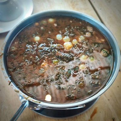 แกงส้มไข่ปลาริวกิวใบชะคราม