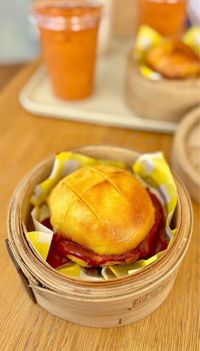 🥠 เปาปิ้ง สังขยาชาไทย. (ราคา 39 บาท.)