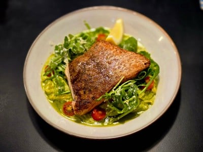 Pesto Pasta With Seabass