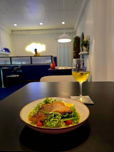 Pesto Pasta With Seabass