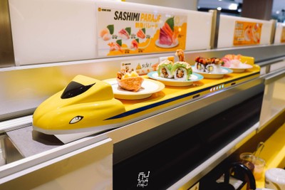 Genki Sushi ซูชิสายพานเสิร์ฟด้วยรถไฟความเร็วสูงส่งถึงโต๊ะ!!