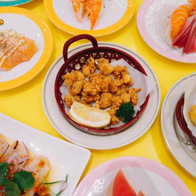 Genki Sushi ซูชิสายพานเสิร์ฟด้วยรถไฟความเร็วสูงส่งถึงโต๊ะ!!