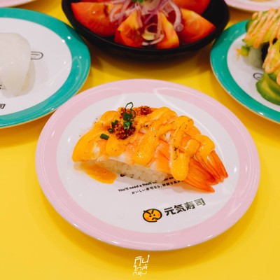 Genki Sushi ซูชิสายพานเสิร์ฟด้วยรถไฟความเร็วสูงส่งถึงโต๊ะ!!