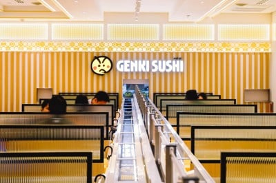 Genki Sushi ซูชิสายพานเสิร์ฟด้วยรถไฟความเร็วสูงส่งถึงโต๊ะ!!