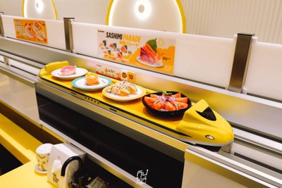 Genki Sushi ซูชิสายพานเสิร์ฟด้วยรถไฟความเร็วสูงส่งถึงโต๊ะ!!