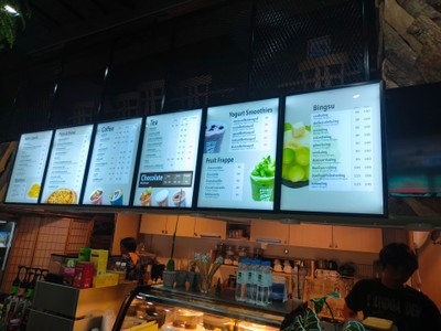 ป้ายราคาหรือสมุดเมนู