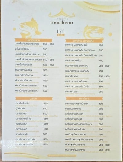 ป้ายราคาหรือสมุดเมนู