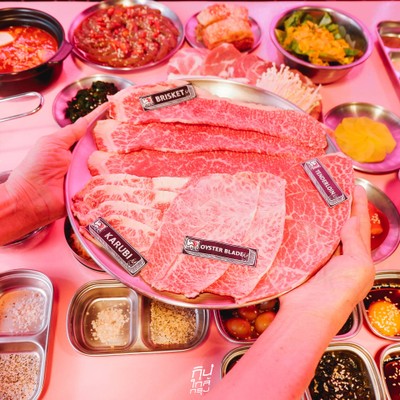 Mannaja Charcoal Grilled Houseบุฟเฟ่ต์ปิ้งย่างเกาหลีพรีเมียม