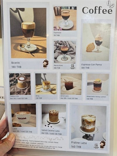 ป้ายราคาหรือสมุดเมนู