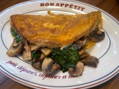 Omelette with Parmesan cheese