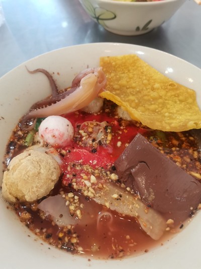 บะหมี่เย็นตาโฟต้มยำ