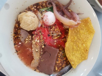 บะหมี่เย็นตาโฟต้มยำ