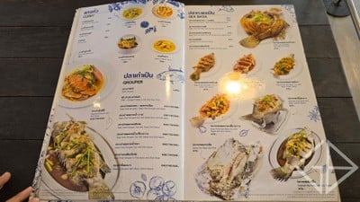 ป้ายราคาหรือสมุดเมนู