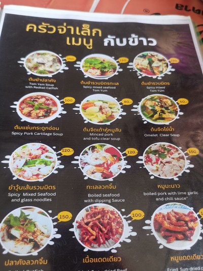 ป้ายราคาหรือสมุดเมนู