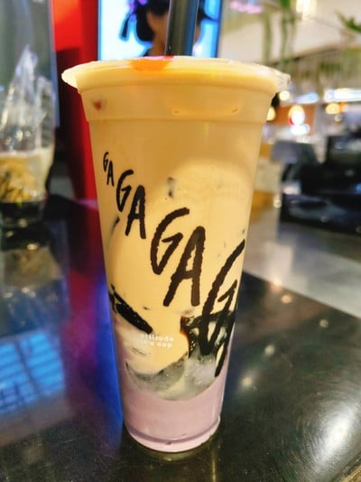 Mochi Taro Milk Tea (Sticky Rice Pearl หมด เปลี่ยนเป็นเฉาก๊วย)