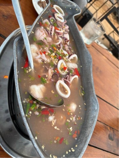 หมึกไข่นึ่งมะนาว