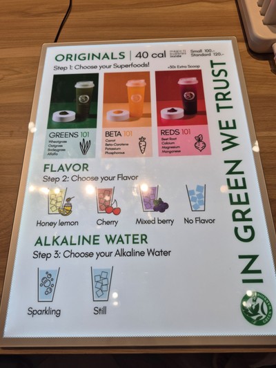 ป้ายราคาหรือสมุดเมนู