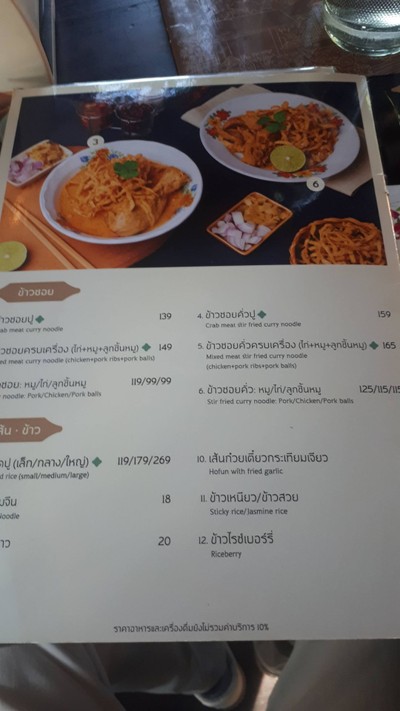 ป้ายราคาหรือสมุดเมนู