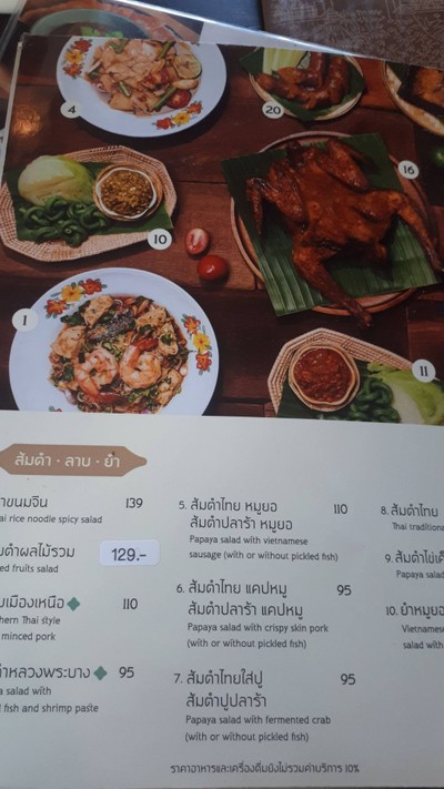 ป้ายราคาหรือสมุดเมนู