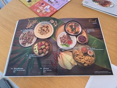 ป้ายราคาหรือสมุดเมนู