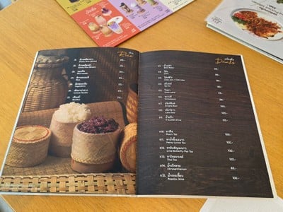 ป้ายราคาหรือสมุดเมนู