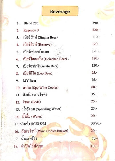 ป้ายราคาหรือสมุดเมนู