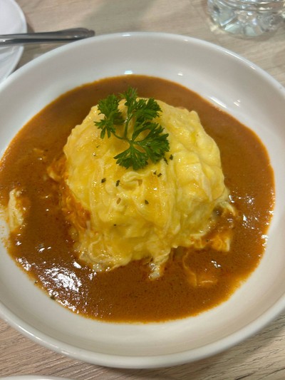 ข้าวไข่ข้นซอสมันกุ้ง
