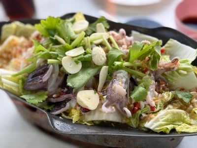 หมึกไข่นึ่งมะนาว