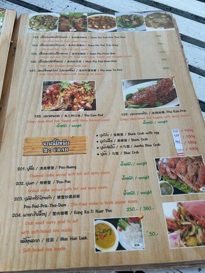 ป้ายราคาหรือสมุดเมนู