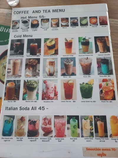 ป้ายราคาหรือสมุดเมนู